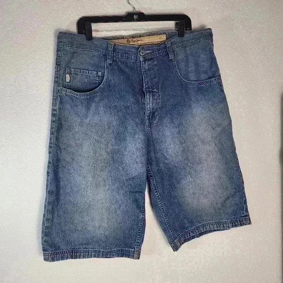 Pepe Jeans London Vtg Lot AA Denim Shorts 38 Medium Wash - Picture 1 of 7